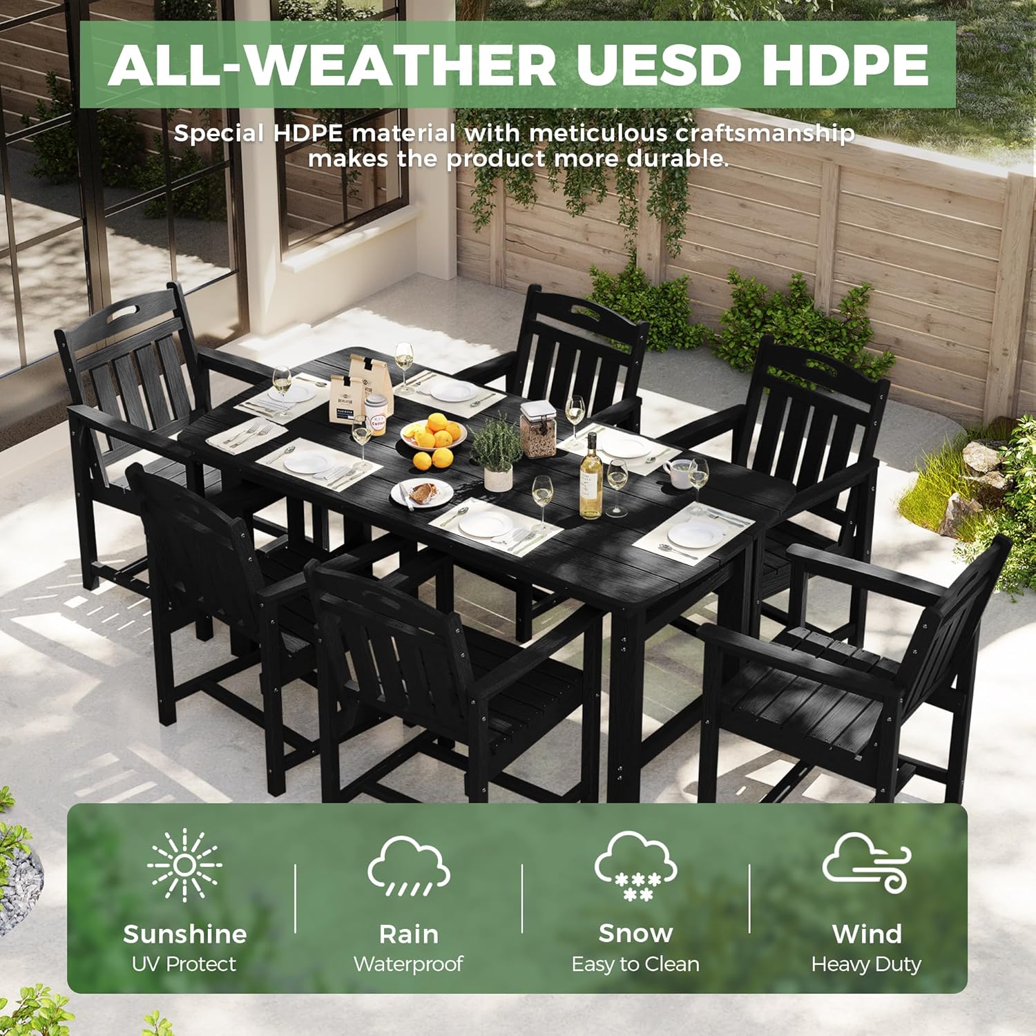 HDPE Outdoor Dining Set, Patio - Kids Outdoor Dining Table review and price