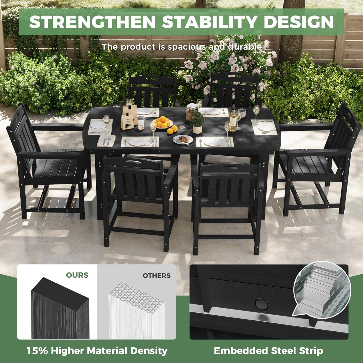 HDPE Outdoor Dining Set, Patio - Kids Outdoor Dining Table review and price