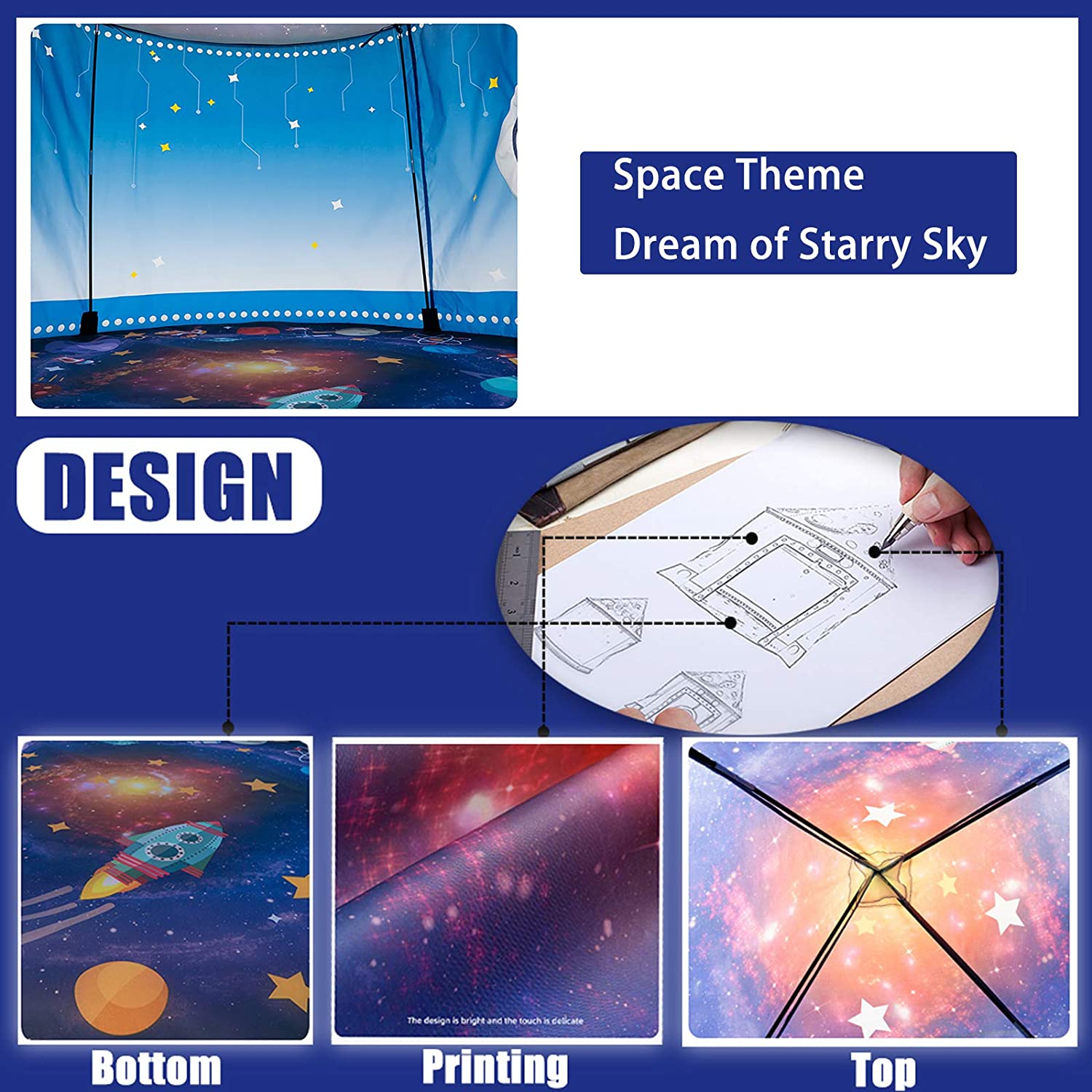 Rocket Ship Kids Tent Pop Up P - Kids Outdoor Play Tent review and price