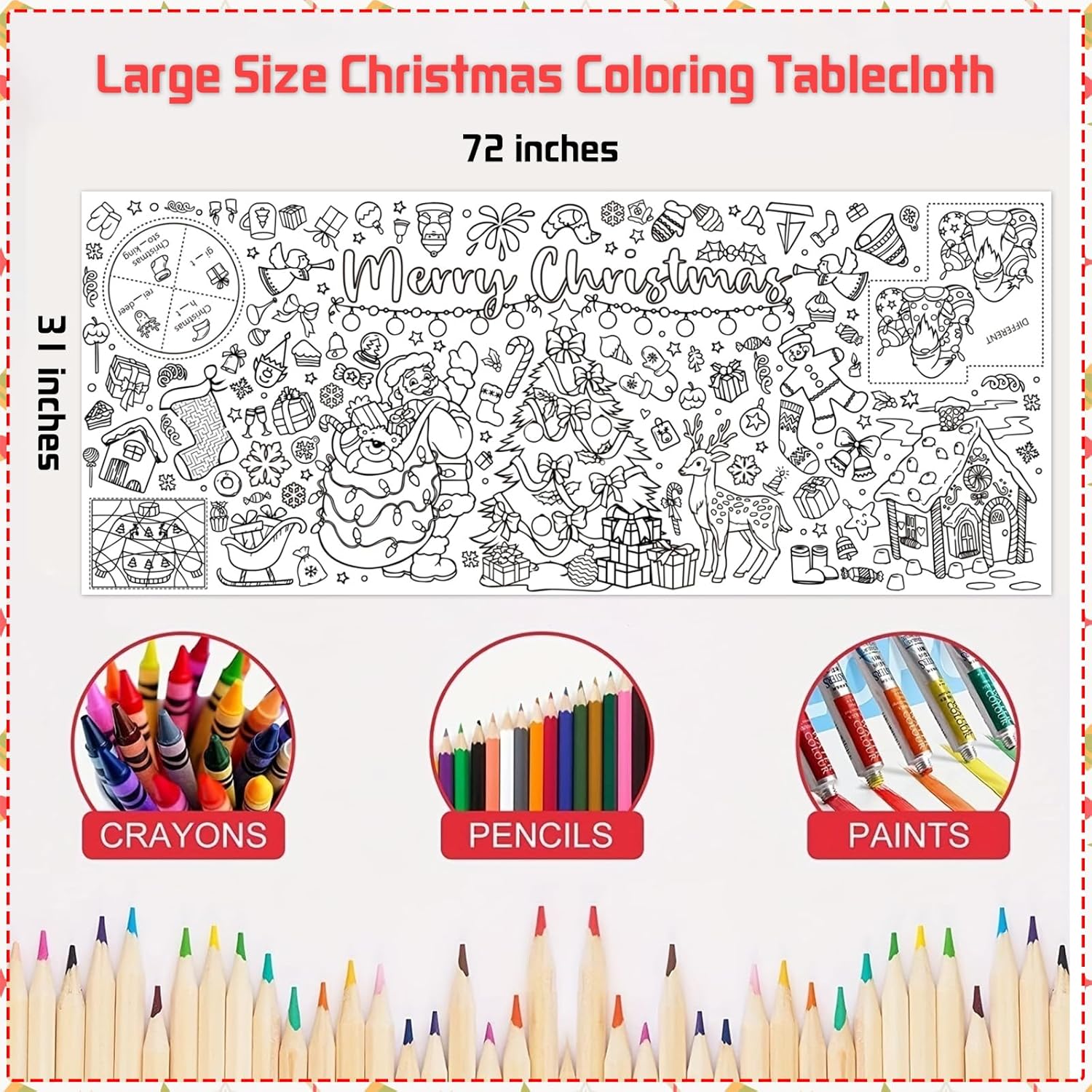 Christmas Giant Coloring Poste - Kids Outdoor Xmas Gifts review and price