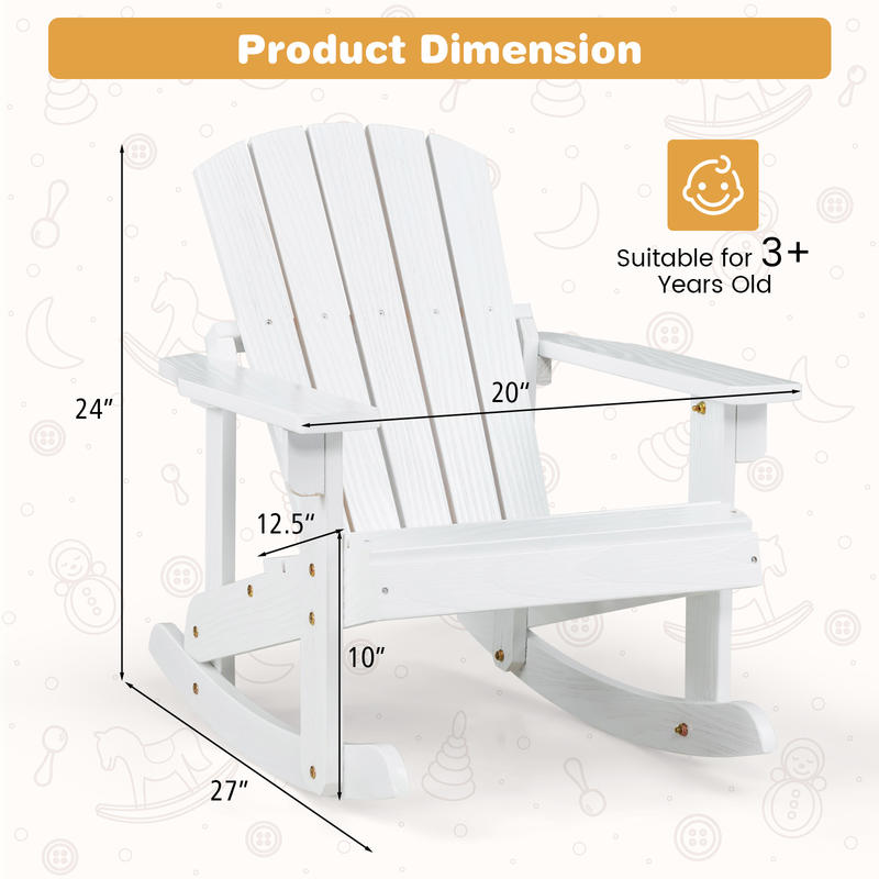Outdoor Wooden Kid Adirondack  - Kids Outdoor Adirondack Chair review and price