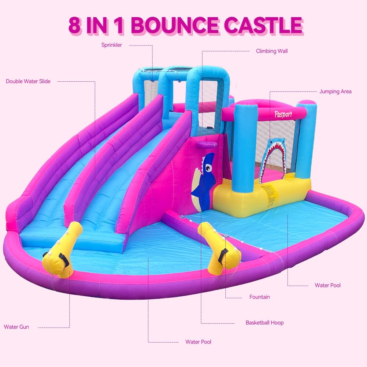 Twin Water Slides Inflatable B - Kids Outdoor Climbing review and price