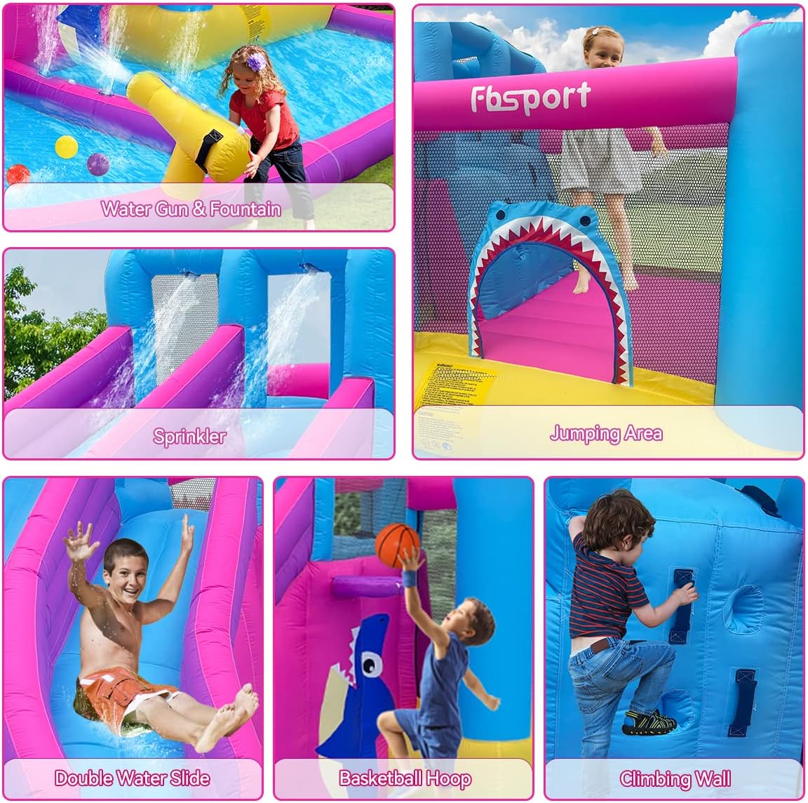 Twin Water Slides Inflatable B - Kids Outdoor Climbing review and price