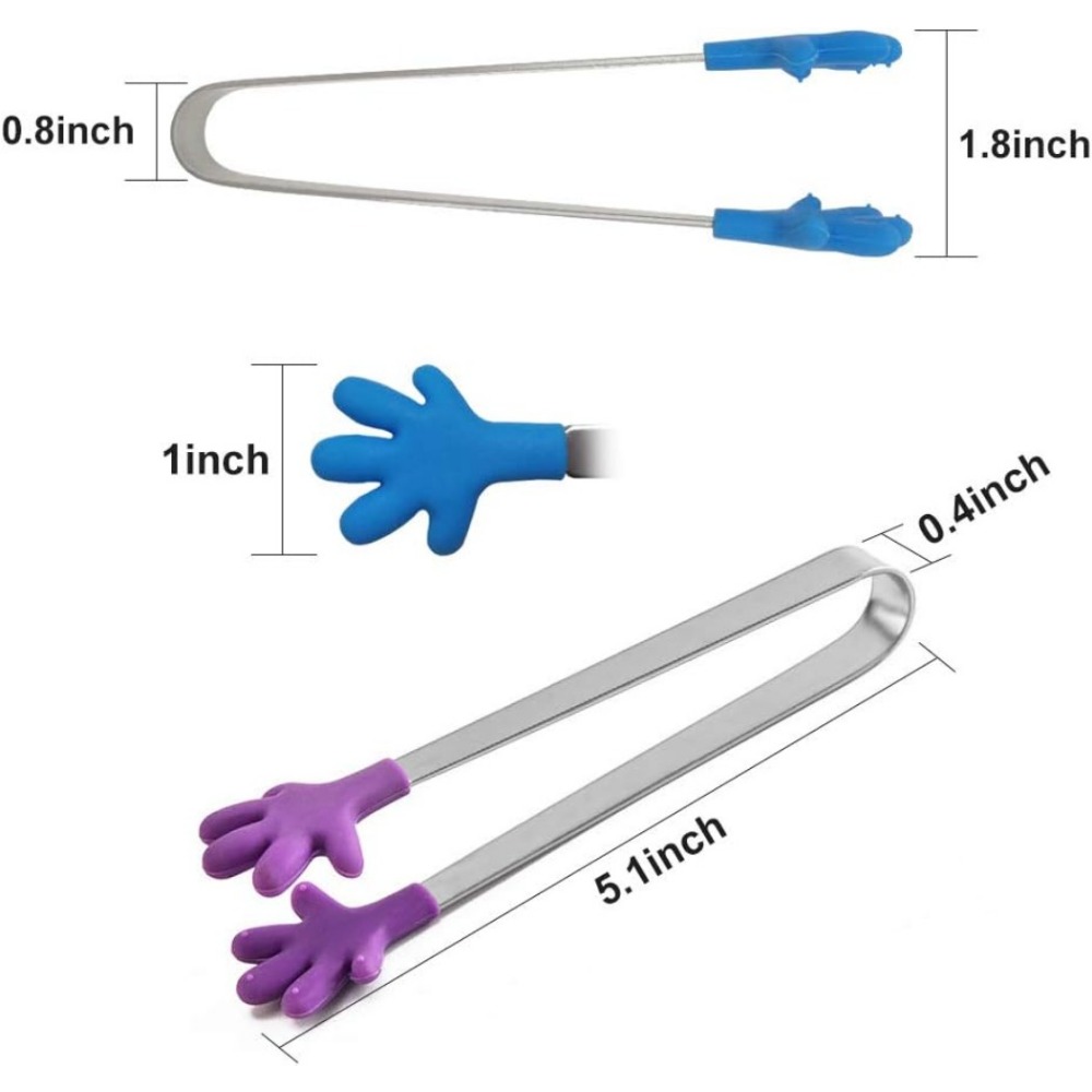 8PCS Silicone Mini Tongs 5Inch - Kids Outdoor Bbq review and price