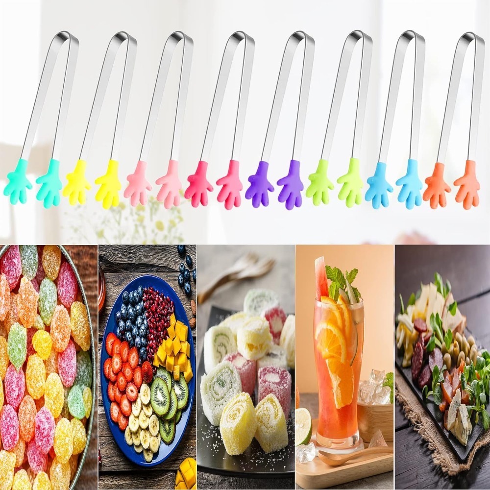 8PCS Silicone Mini Tongs 5Inch - Kids Outdoor Bbq review and price