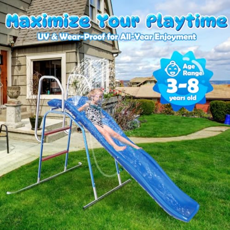 Backyard water slide for kids: - Kids Outdoor Zone review and price