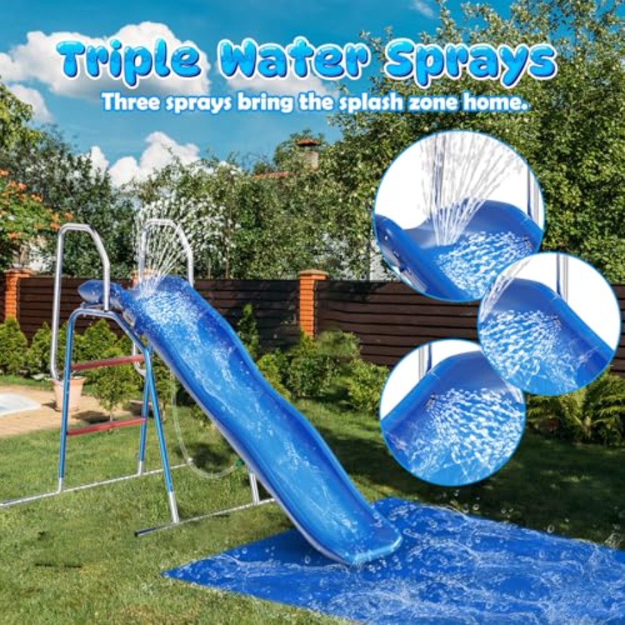 Backyard water slide for kids: - Kids Outdoor Zone review and price