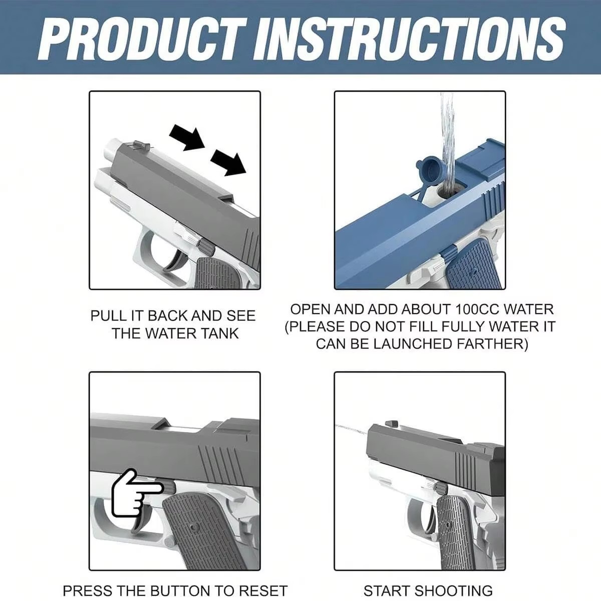 M1911 Summer Water Guns Pistol - Kids Outdoor Music review and price